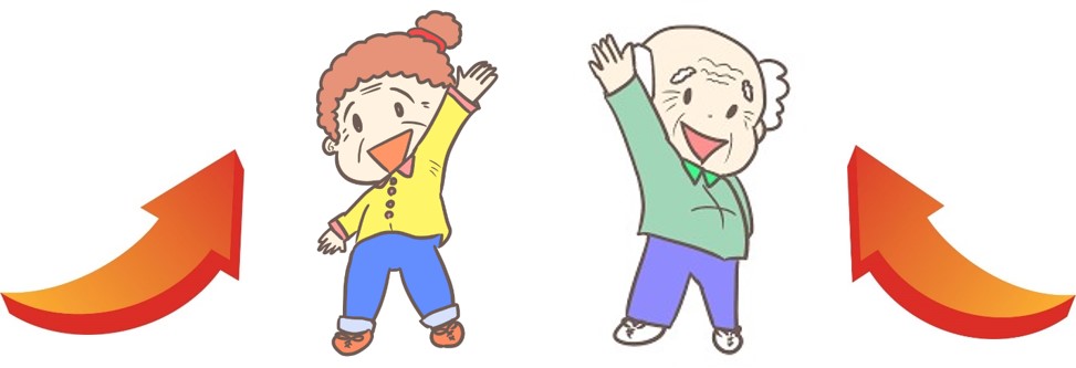 スーパーパワーで元気になるイラスト